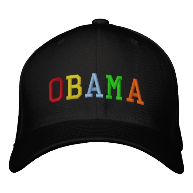Gorra Bordada Rainbow Barack Obama (Anverso)