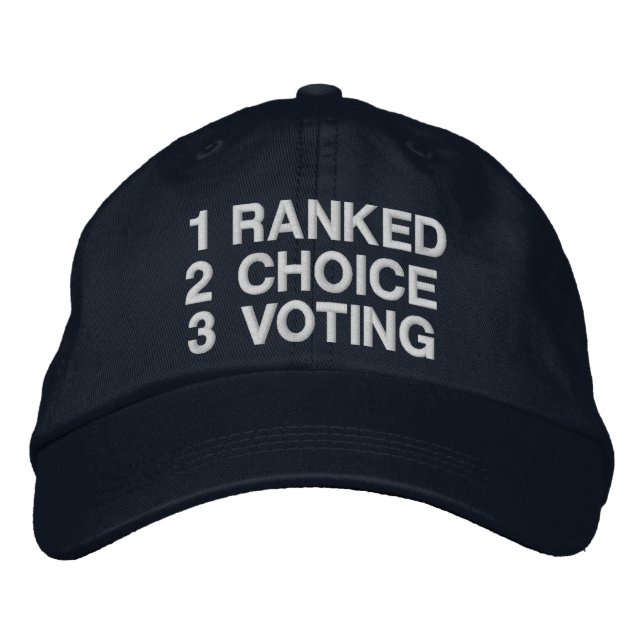 Gorra Bordada Ranked Choice Voting (Anverso)