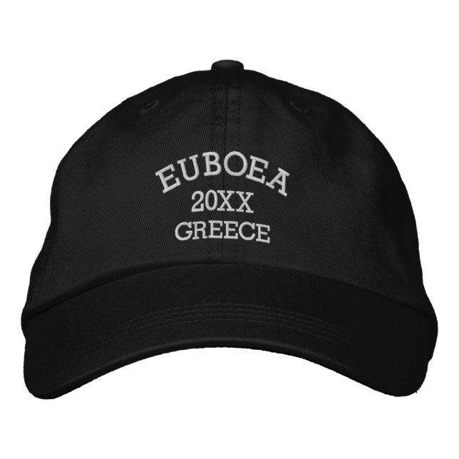 Gorra Bordada Recuerdo de Euboea Grecia (Anverso)