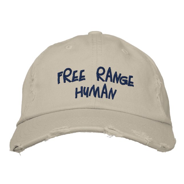 Gorra Bordada REDREAMING FREE RANGE HUMAN bbcap (Anverso)