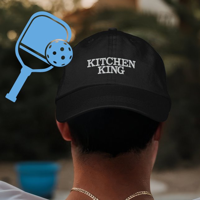 Gorra Bordada Regalo de cocina del personalizado Pickleball King (Subido por el creador)