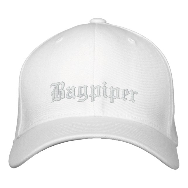 Gorra Bordada Regalo de música de Bagpiper con bordado (Anverso)