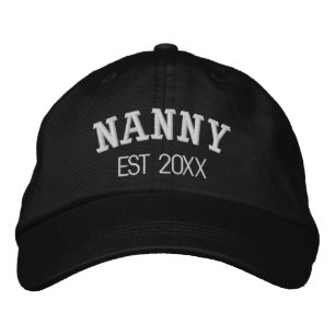 Gorra Bordada Regalo Personalizado de Abuela para Niñera con Tex