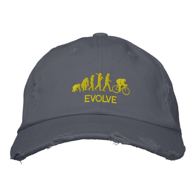 Gorra Bordada Regalos de ciclo - Evolución del ciclo de ciclismo (Anverso)