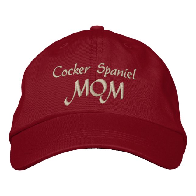 Gorra Bordada Regalos MOM de Cocker Spaniel (Anverso)