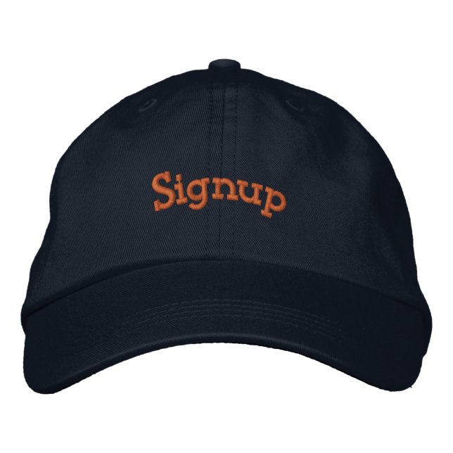 Gorra Bordada Registrarse🎩 texto Bordado Sombrero Personalizado (Anverso)
