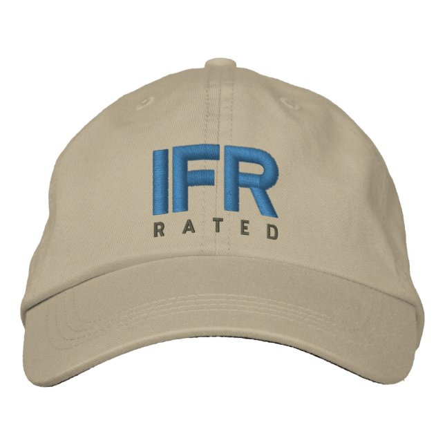 Gorra Bordada Reglas de vuelo de instrumentos IFR (Anverso)