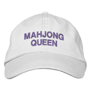 Gorra Bordada Reina del Mahjong Frase Divertida Personalizada