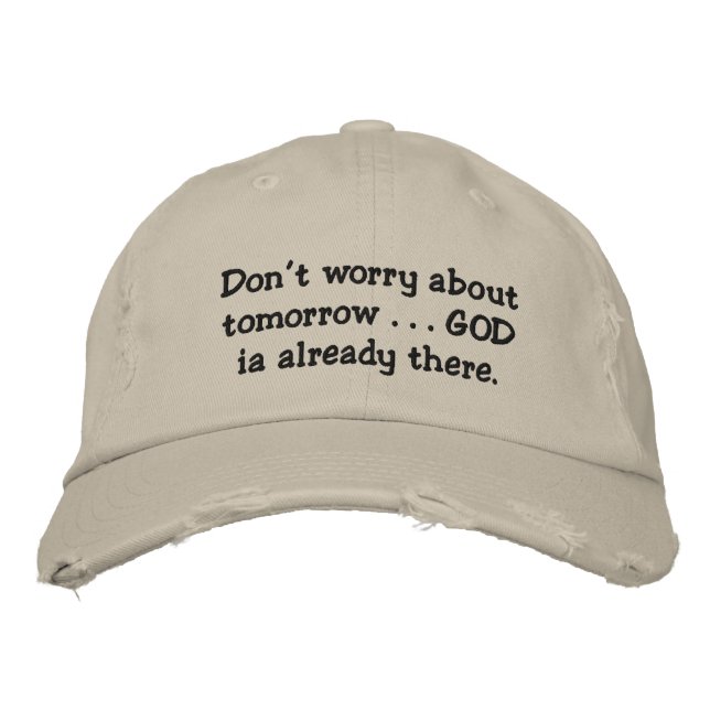 Gorra Bordada Relájate... No te preocupes. (Anverso)