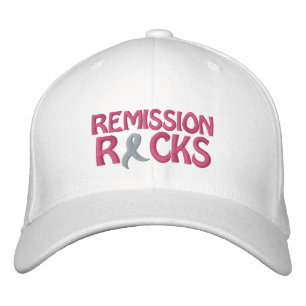 Gorra Bordada Remisión del cáncer de mama Rocas de la cápsula bo