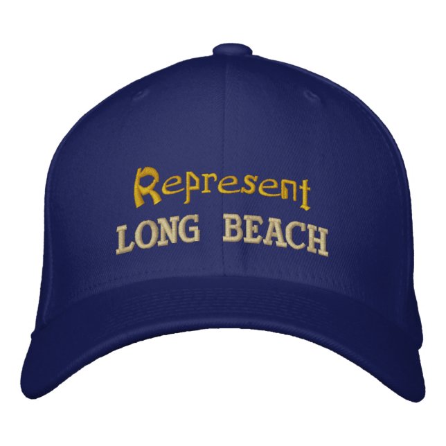 Gorra Bordada Representar el tapón de larga playa (Anverso)