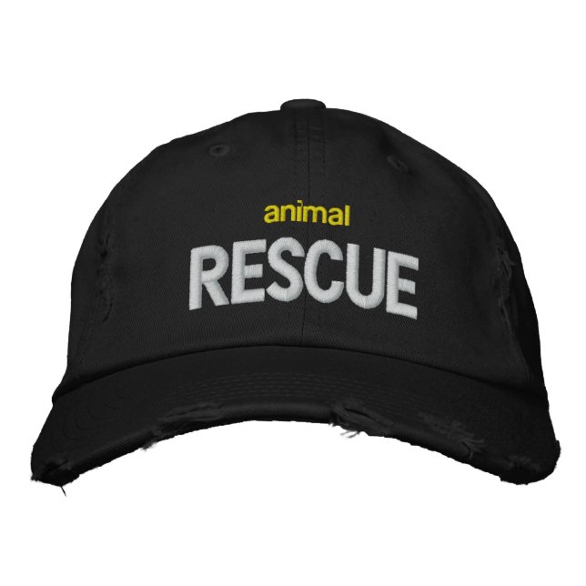 Gorra Bordada RESCATE animal (Anverso)