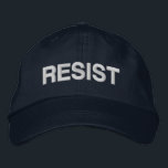 Gorra Bordada Resist white<br><div class="desc">Resista a la gorra de béisbol bordada en blanco (disponible en muchos colores) Estilo moderno,  minimalista,  sencillo y elegante.</div>