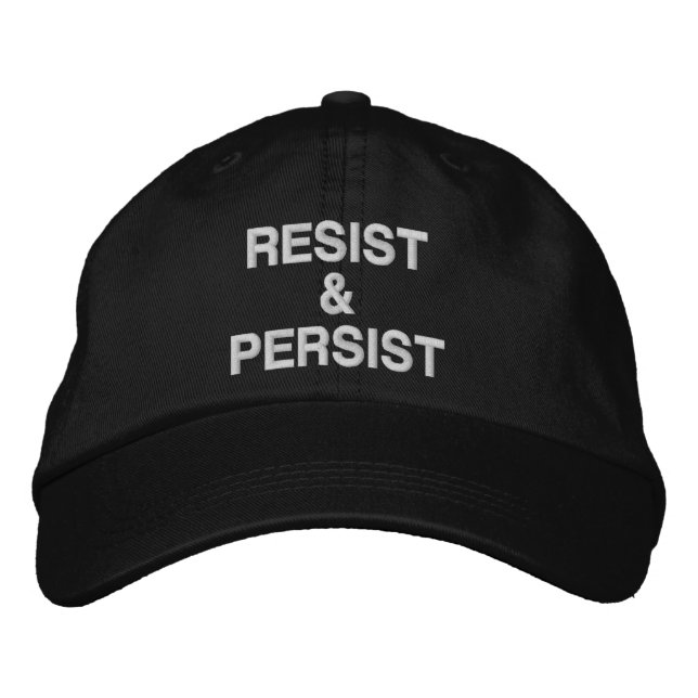 Gorra Bordada Resistir y resistir la protesta política (Anverso)
