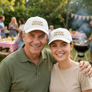 Gorra Bordada Reunión Familiar con Nombre Personalizado Monogram