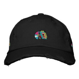 Gorra Bordada Rewind Rad Dad Gorra: Los 80 golpean la cabeza