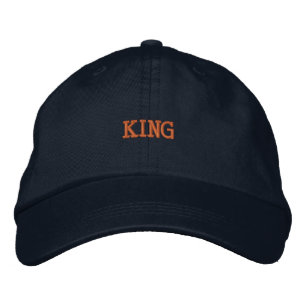 Gorra Bordada Rey apuesto básico ajustable elegante aspecto azul
