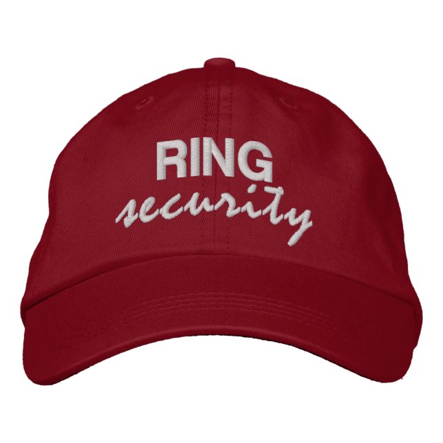 Gorra Bordada RING seguridad divertido anillo de compromiso de n (Anverso)