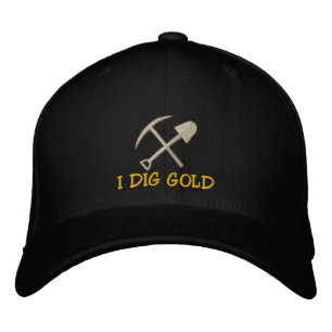 Gorra Bordada Rockhound "I Dig Gold" (I cavar oro)