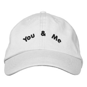 Gorra Bordada Romance Hermoso Amantes Tú & Yo Sombrero Color Bla