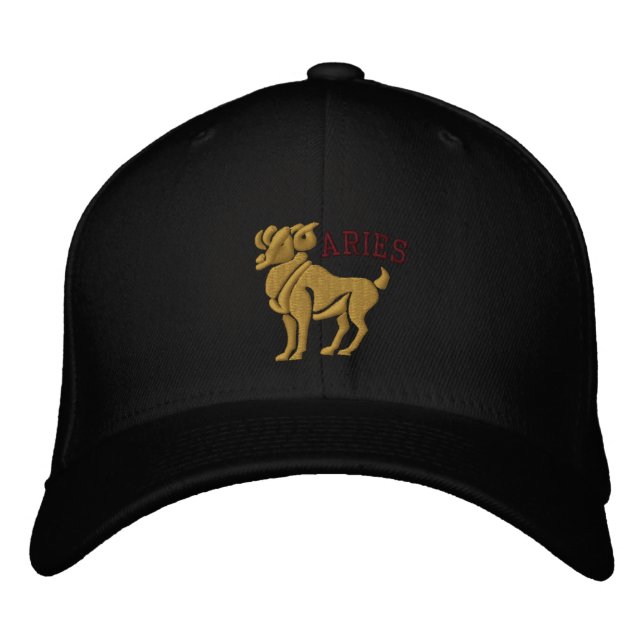 Gorra Bordada Rótulo Aries Zodiac Embroidery Marzo 21 - Abril 19 (Anverso)