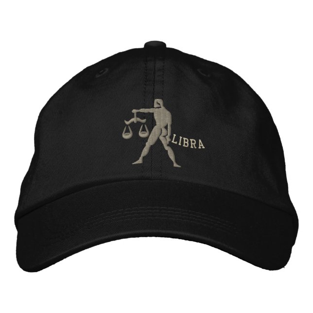 Gorra Bordada Rótulo Libra Zodiac Bordado Sept 23 - Octubre 22 (Anverso)