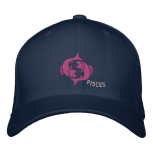 Gorra Bordada Rótulo Pisces Zodiac Embroidery Feb 19 - Marzo 20