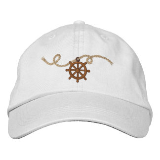 Gorra Bordada Rueda y pista de los capitanes náuticos