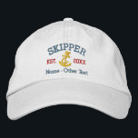 Gorra Bordada Saltador Con Anchor Personalizado<br><div class="desc">Capitán Embrodado / Tapa de esquiador .. ideal para marineros ...  cuerda y ancla tapa personalizada de Ricaso</div>
