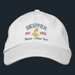 Gorra Bordada Saltador Con Anchor Personalizado<br><div class="desc">Capitán Embrodado / Tapa de esquiador .. ideal para marineros ...  cuerda y ancla tapa personalizada de Ricaso</div>