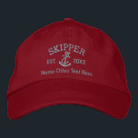 Gorra Bordada Saltador Con Anchor Personalizado<br><div class="desc">Gorra de capitán bordada .. ideal para marineros .. capitán / Motociclista y cuerda y ancla gorra personalizada de Ricaso</div>
