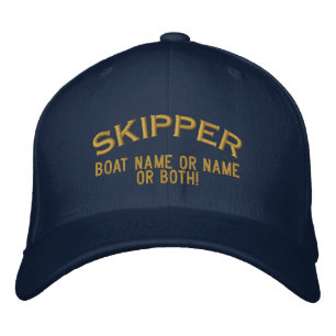 Gorra Bordada ¡Salte de tu barco y nombra tu nombre o ambos!