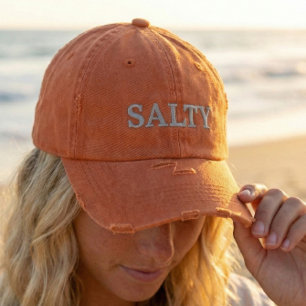 Gorra Bordada SALTISFACCIÓN sarcástica en Naranja y rosa