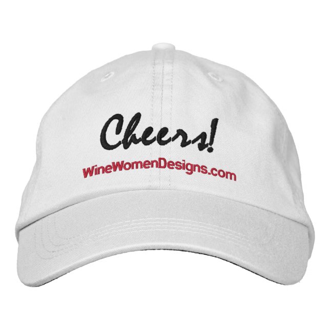 Gorra Bordada ¡Salud!  Wine Women Designs Luz (Anverso)