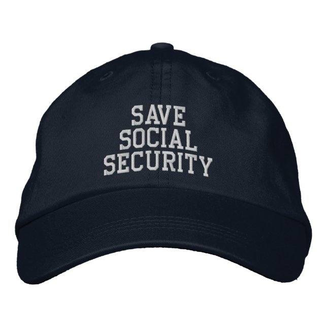 Gorra Bordada Salvar la seguridad social (Anverso)