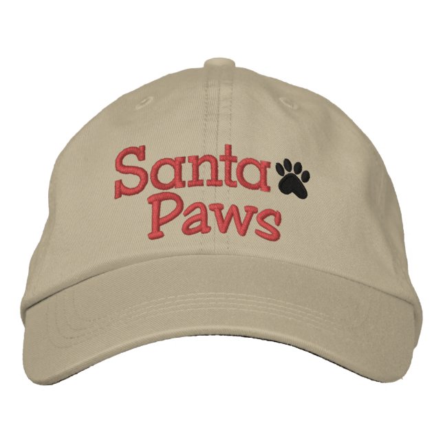Gorra Bordada SANTA PAWS Cap (Anverso)