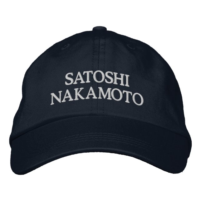 Gorra Bordada Satoshi Nakamoto - Gorra de Bitcoin (Anverso)