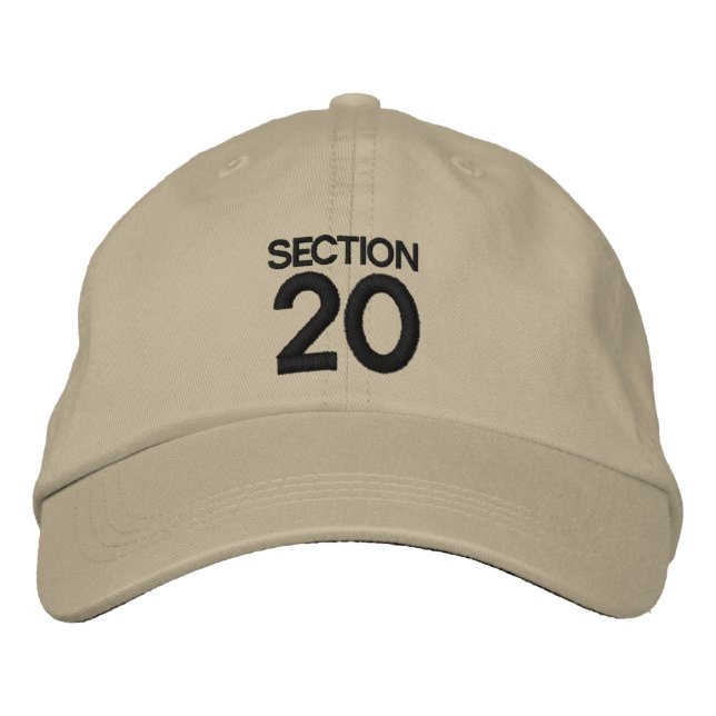 Gorra Bordada SECCIÓN 20 Gorra/cápsula de inspiración trasera (Anverso)