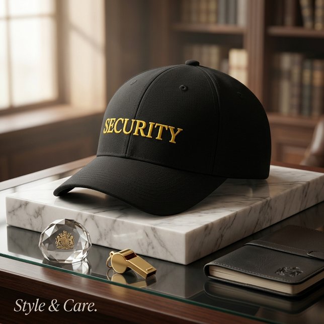Gorra Bordada SEGURIDAD personalizable (Customizable SECURITY Embroidered Baseball Cap)