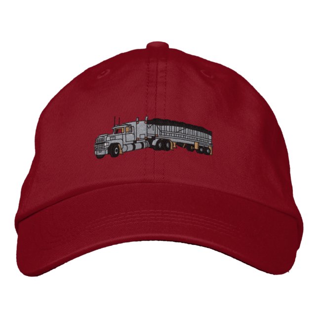Gorra Bordada Semi con remolque de grano (Anverso)
