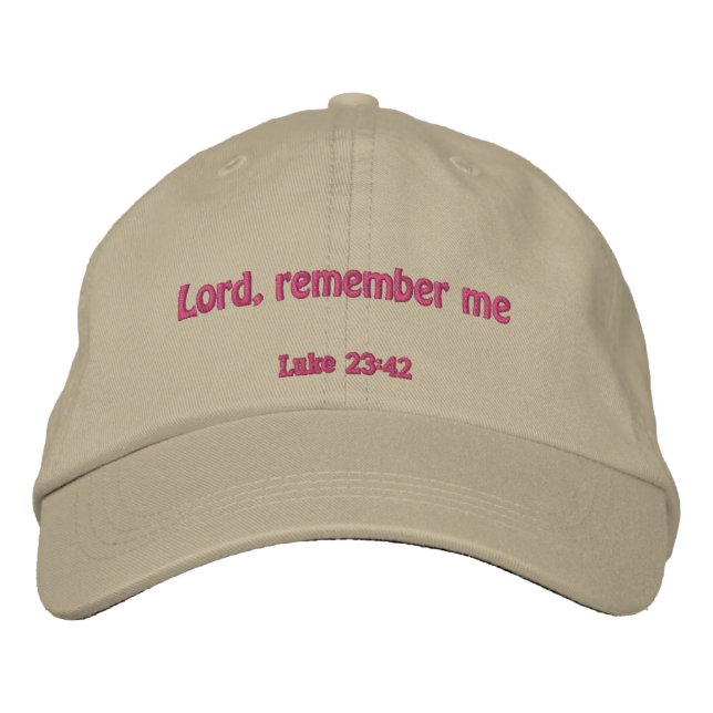 Gorra Bordada ¡Señor, Recuérdame!  (Anverso)