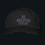 Gorra Bordada Ser Sorprendente hoy en día, mentalidad motivacion<br><div class="desc">Empiece todos los días con confianza usando este diseño de ‘Be Awesome Today’ con un audaz y angustiado estilo de tipografía. Perfecto para aquellos que aman la motivación, la automejora y la difusión de buena energía dondequiera que vayan. Una gran elección para el desgaste diario informal, para los amantes del...</div>