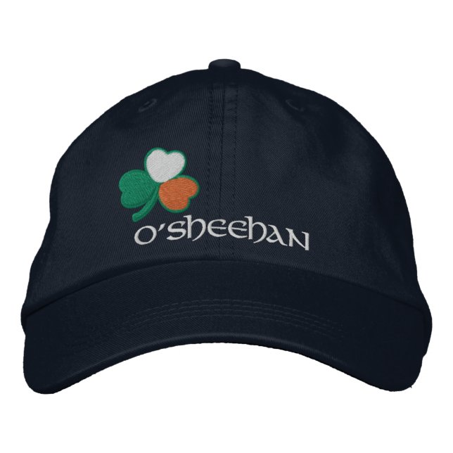 Gorra Bordada Shamrock personalizado tricolor irlandés (Anverso)