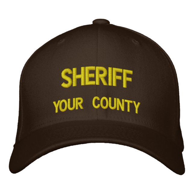 GORRA BORDADA SHERIFF (AGREGAR TU CONDADO) (Anverso)