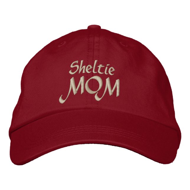 Gorra Bordada Shetland Sheepdog Sheltie MOM Gifts (Anverso)