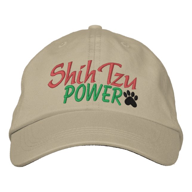 Gorra Bordada Shih Tzu Power por SRF (Anverso)