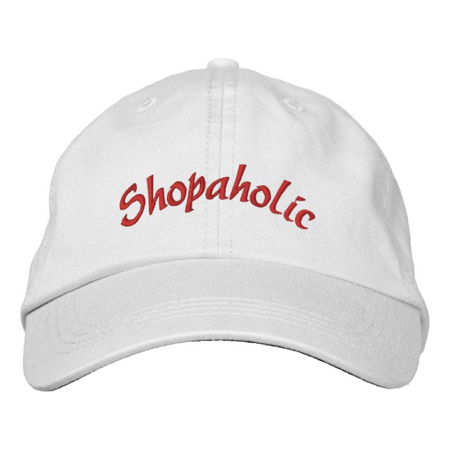 Gorra Bordada Shopaholic divertido (Anverso)