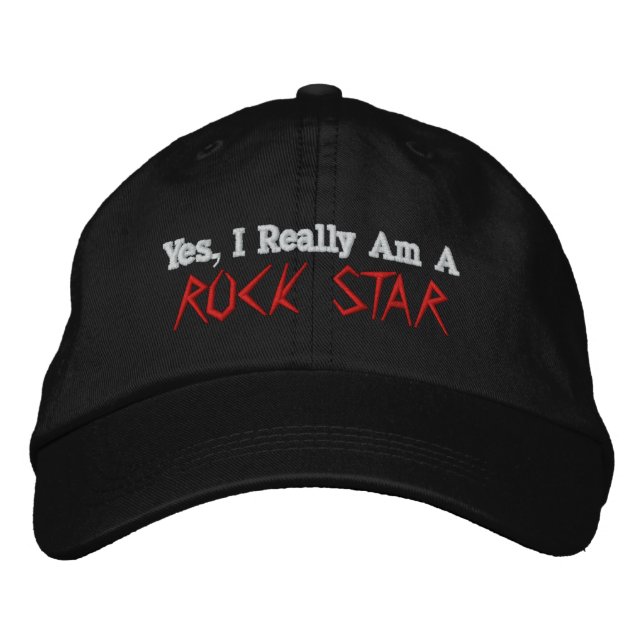 Gorra Bordada Sí, De Verdad Soy Una Estrella RÚSTICA Oscura (Anverso)