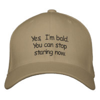 Sí, soy calvo. Puedes dejar de mirar ahora.