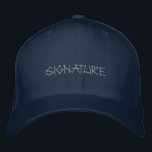 Gorra Bordada Signature Custom Printed Wool-Hat Classic Navy<br><div class="desc">The ‘Signature’ Printed Navy Flexfit Wool Cap adds a distinctive personal mark that feels stylish and intentional. Its structured wool blend keeps the cap looking sharp while giving you a comfortable, secure fit. This hat is perfect for anyone who wants a refined accessory that speaks for them without saying a...</div>